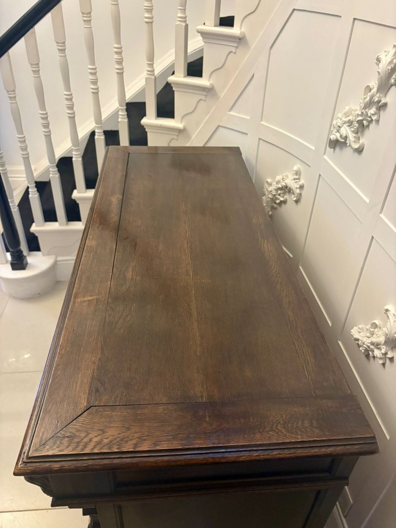 Impressive Quality Antique Carved Oak Sideboard